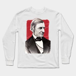 American Essayist Ralph Waldo Emerson illustration Long Sleeve T-Shirt